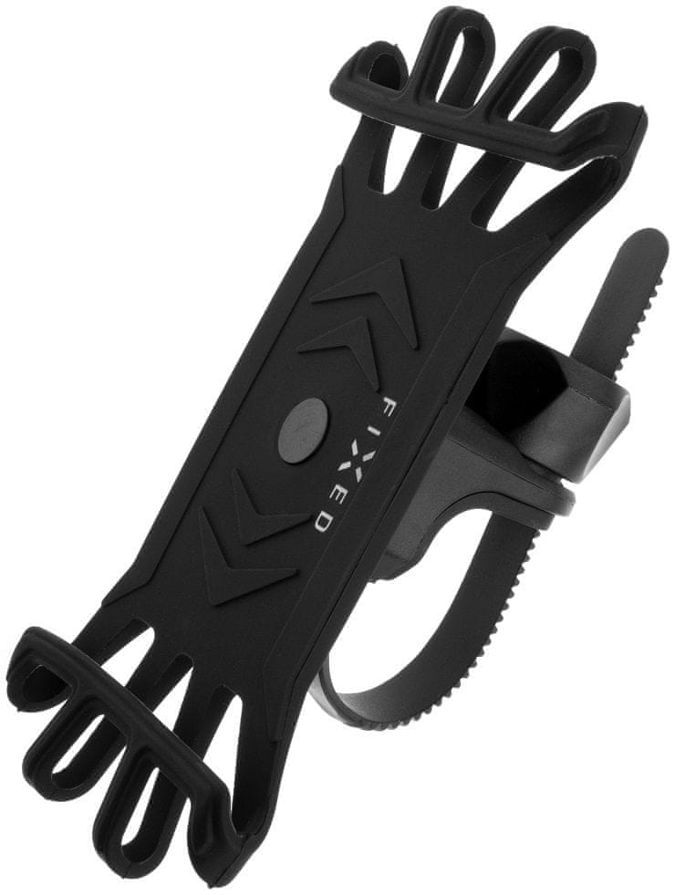 FIXED Silikónový držiak mobilného telefónu na bicykel Bike, čierna FIXBI-BK